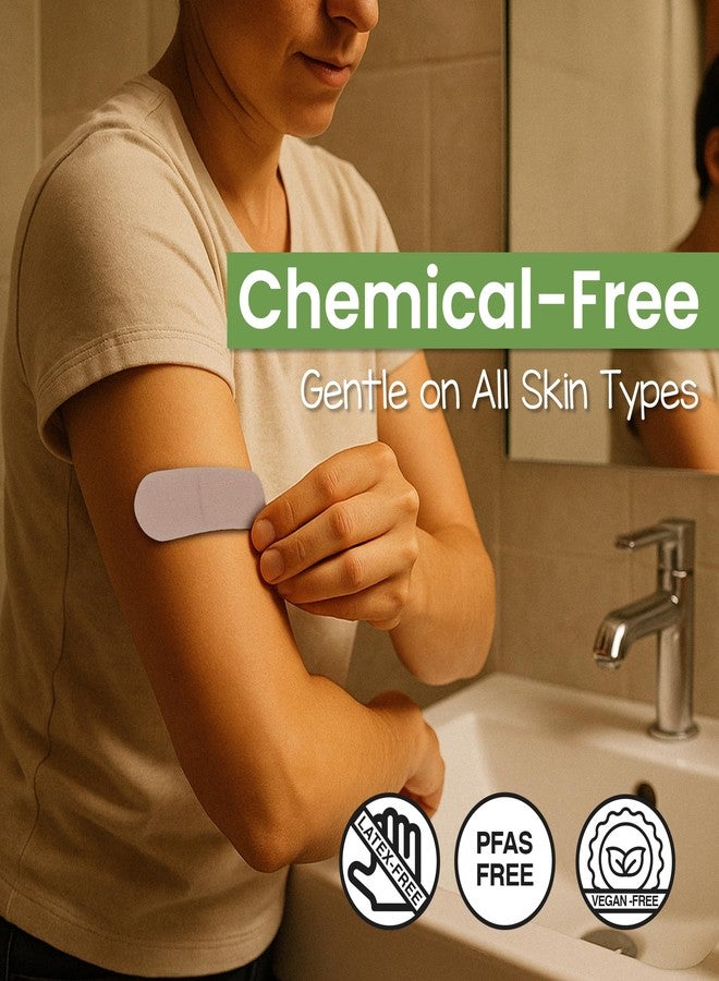 باتش ضمادات باتش الطبيعية الصديقة للبيئة المصنوعة من الخيزران للبشرة الحساسة، ضمادات مضادة للحساسية للبشرة الحساسة، قابلة للتحلل الحيوي، خالية من اللاتكس والبلاستيك، 25 ضمادة - عبوة من 3 قطع - Image 3